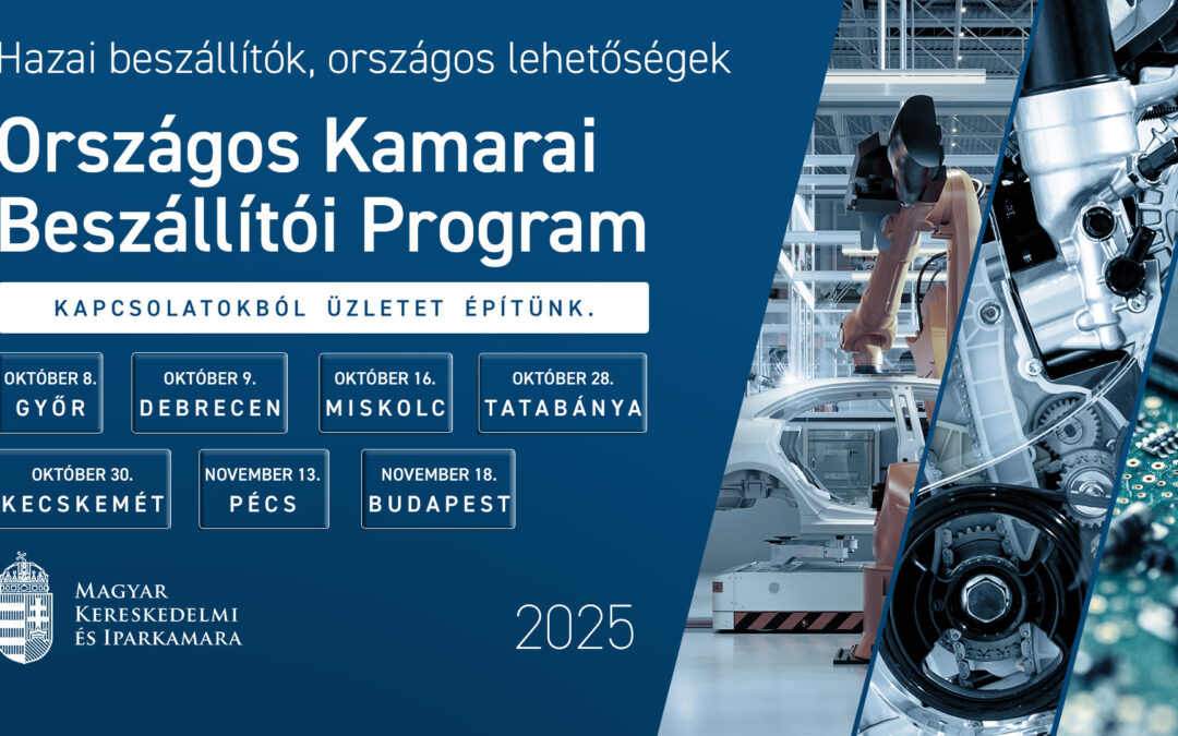 Kapcsolatokból üzletet építünk – Országos Kamarai Beszállítói Program, 2025.